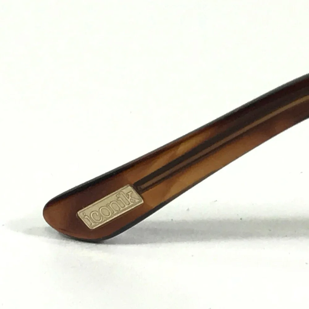 Iconik Eyeglasses Frames Shai C01 Brown Tortoise Square Full Rim 52-16-140